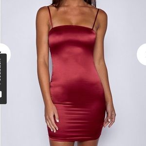 red silk formal bodycon dress!